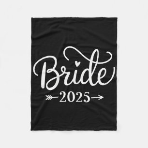 Bride Est 2025 Married Wedding Bridal Party Bachel Fleece Blanket