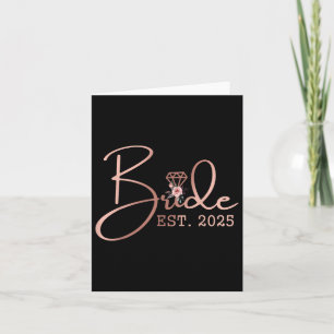 Bride Est 2025 Mrs Bachelorette Party Wedding Brid Card