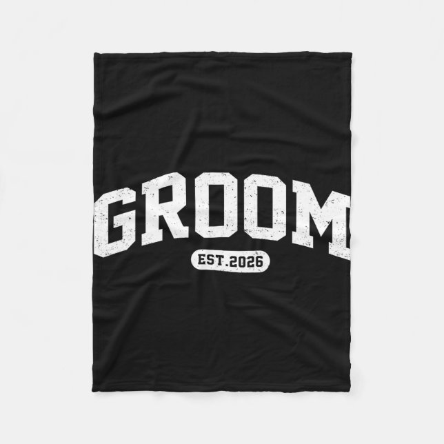 Bride est 2026 bride and groom 2026 matching fleece blanket (Front)