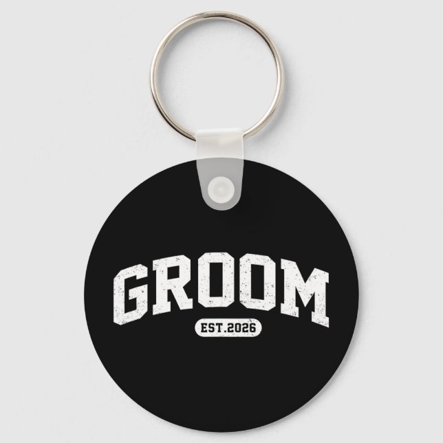Bride est 2026 bride and groom 2026 matching key ring (Front)
