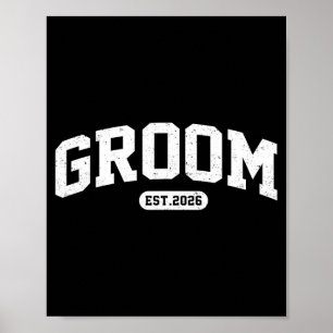 Bride est 2026 bride and groom 2026 matching poster