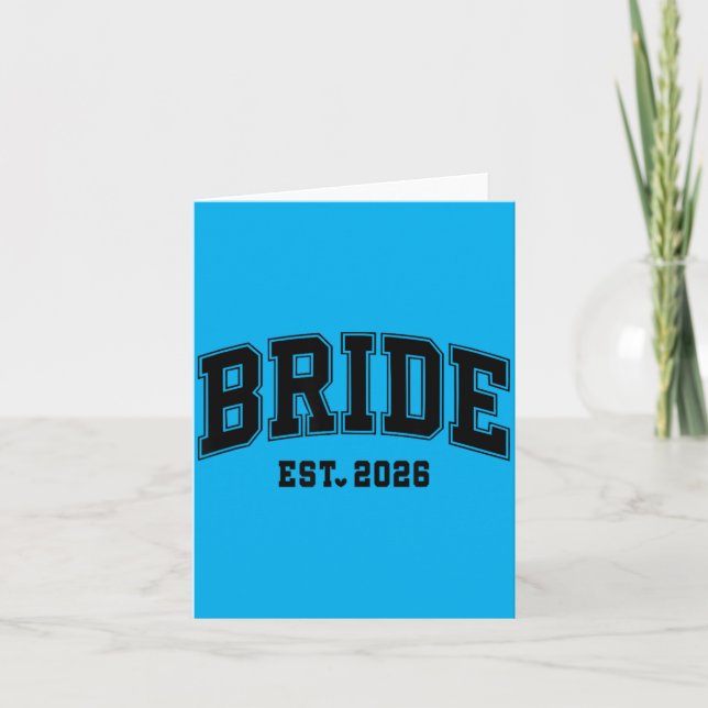 Bride Est 2026 Groom Bride 2026 Matching Card (Front)