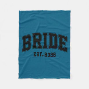 Bride est 2026 groom bride 2026 matching fleece blanket