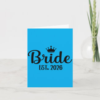 Bride Est 2026 Groom Bride Matching Engagement Card