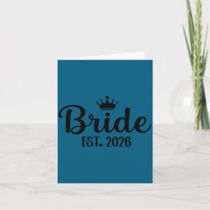 Bride est 2026 groom bride matching engagement card