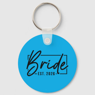 Bride Est 2026 Married Couple Wedding Honeymoon Key Ring