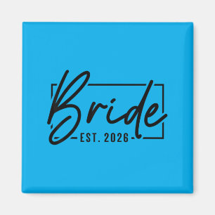 Bride Est 2026 Married Couple Wedding Honeymoon Magnet