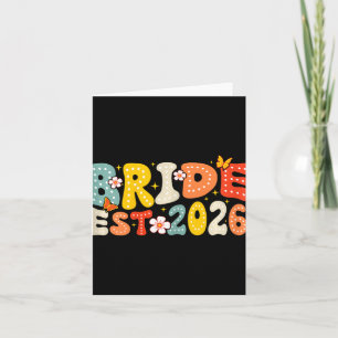 Bride Est 2026 Married Wedding Bridal  Card