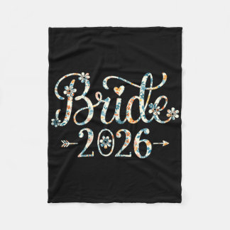Bride Est 2026 Married Wedding Bridal Party Bachel Fleece Blanket