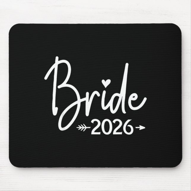 Bride est 2026 married wedding bridal party mouse pad (Front)