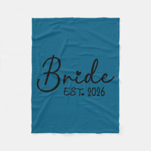 Bride est 2026 matching bride groom 2026 fleece blanket