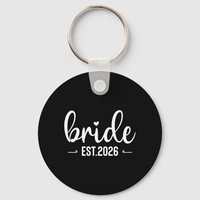 Bride Est 2026 Matching Bride Groom 2026 Key Ring (Front)