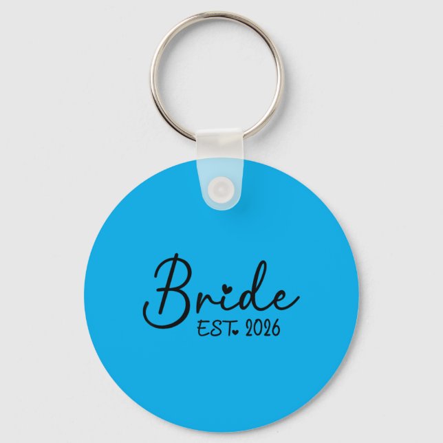 Bride Est 2026 Matching Bride Groom 2026 Key Ring (Front)