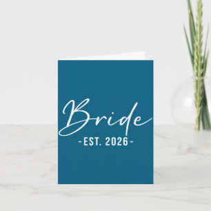 Bride est 2026 matching getting ready bride groom card