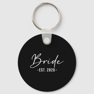 Bride Est 2026 Matching Getting Ready Bride Groom Key Ring