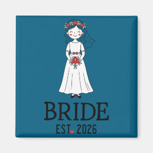 Bride est 2026 matching groom bride 2026 honeymoon magnet
