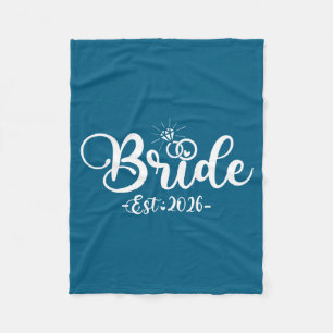 Bride est 2026 matching groom engagement wedding  fleece blanket
