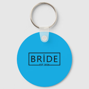 Bride Est 2026 Wedding Bridal Shower Bachelorette Key Ring