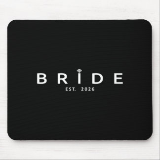 Bride est 2026 wedding bridal shower bachelorette mouse pad