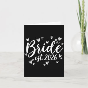 Bride est 2026 wedding newlywed bride groom party card