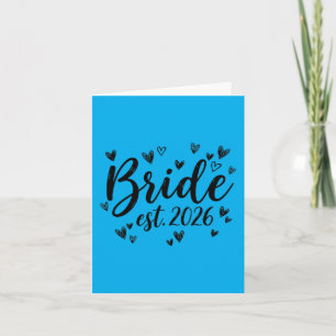 Bride Est 2026 Wedding Newlywed Bride Groom Party Card