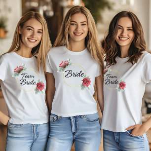 Bride Floral Design for Bachelorette Party T-Shirt