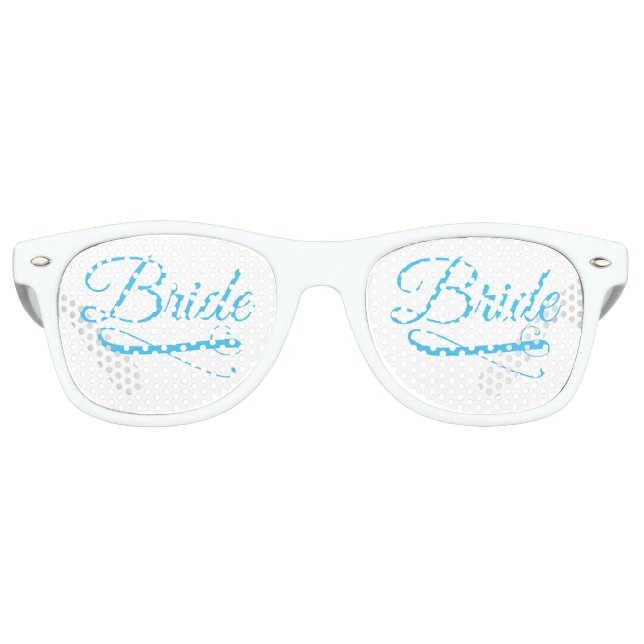 Bride Flourish Blue Retro Sunglasses (Front)
