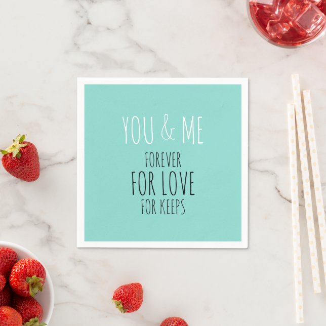 BRIDE Forever You And Me Wedding Suite Party Napkin (Insitu)