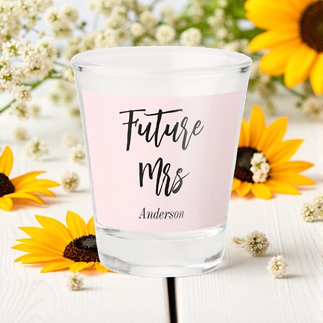 Bride Future Mrs Blush Pink Shot Glass (Creator Uploaded)