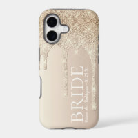Bride Future Mrs Gold Glitter Drip