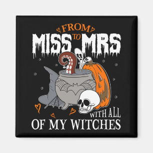 Bride Future Mrs Witchy Gothic Wedding Bachelorett Magnet