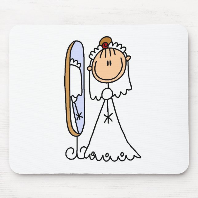 Bride Getting Ready For The Wedding Mousepad (Front)