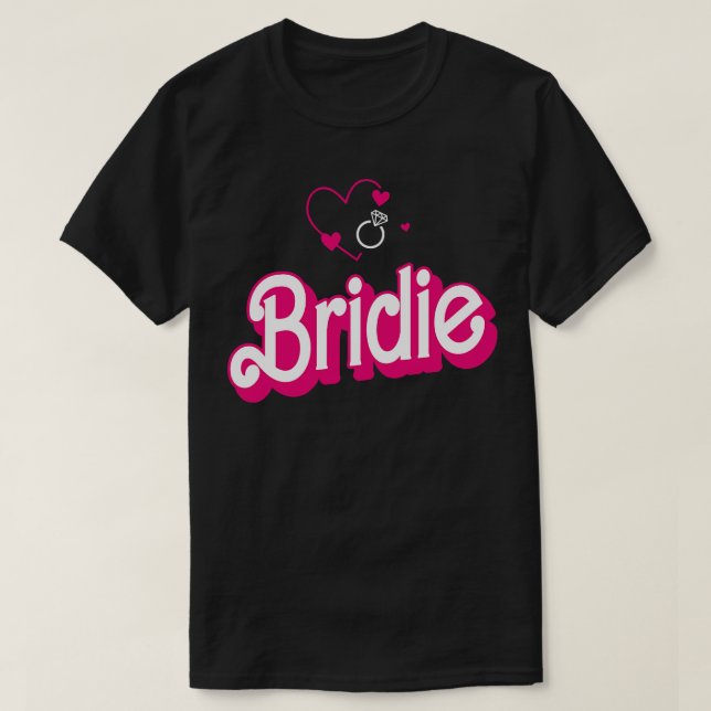 Bride Gift Wedding Announcement Engagement Funny B T-Shirt (Design Front)