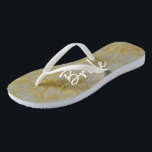 Bride Gifts Sandals Silver Lining<br><div class="desc">Wedding Bridal Party Gifts Flip-Flops. "Silver and Gold Linings" design. Text or not to text, that is up to you! Wonderful to buy for yourself and/or great bridal gifts or other celebratory occasions! Enjoy!!! Personalise by changing out text. Choose your favourite font style, colour, and size. Design elements can be...</div>