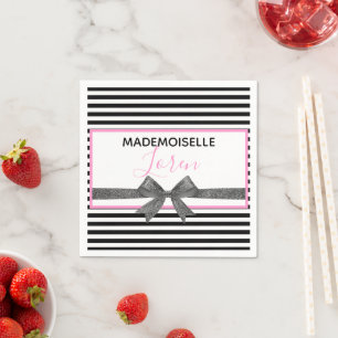 BRIDE Glam Parisian Theme Couture Shower Party Napkin