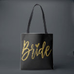 Bride Gold and Black Wedding Party Bag<br><div class="desc">Bride Gold and Black Wedding Party Bag is the perfect wedding bag to travel with to a destination wedding.</div>