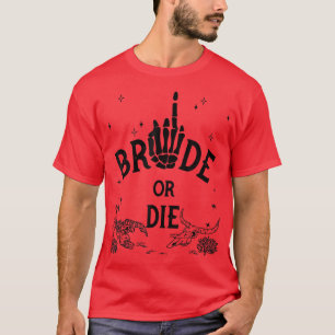 Bride Gothic Witchy Halloween Tarot Celestial Bach T-Shirt