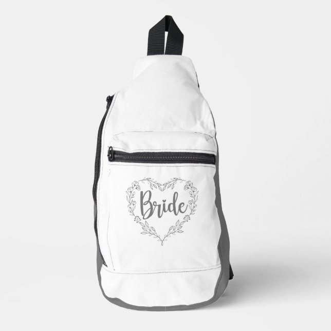 BRIDE Grey White  Sling Bag (Front)