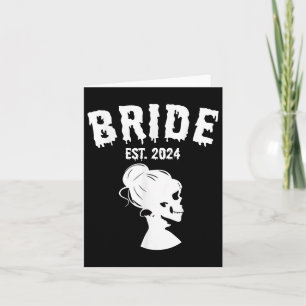 Bride Groom 2024 Skeleton Couples Matching Wedding Card