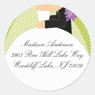 Bride & Groom Address Label Sticker