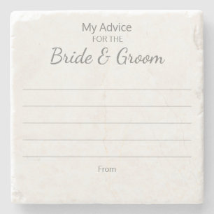 Bride & Groom Advice Coasters