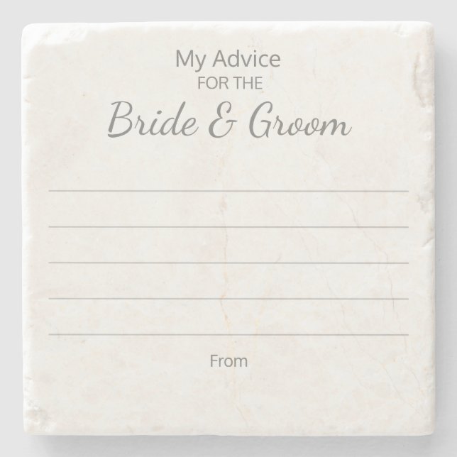 Bride & Groom Advice Coasters (Front)