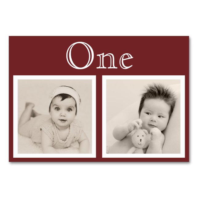 Bride Groom Age Custom Colour Silver Table Number (Front)