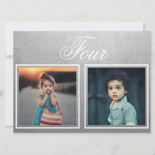 Bride Groom Age Elegant Classy Silver Table Number