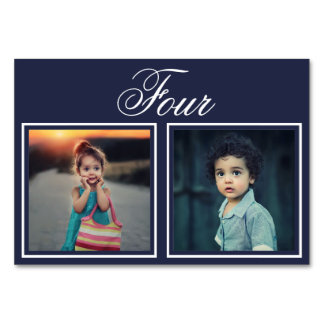 Bride Groom Age Elegant Custom Colour Table Number