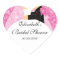 Bride Groom Bridal Shower Square Sticker Pink