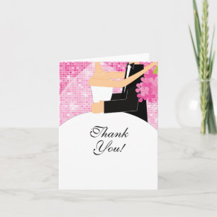 Bride Groom Bridal Shower Thank You Note Card