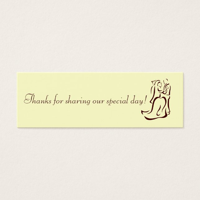 Bride&Groom Champagne Favour Tag (Front)
