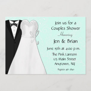 Bride Groom Couples Shower Invitation