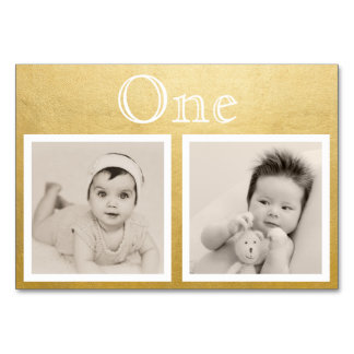 Bride Groom Custom Age Gold Table Number